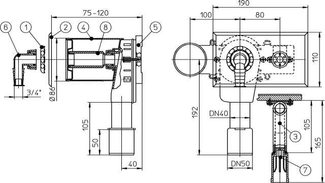 Сифон HL405E для Стиральных и Посудомоечных Машин — в Категории \"Сифоны ...